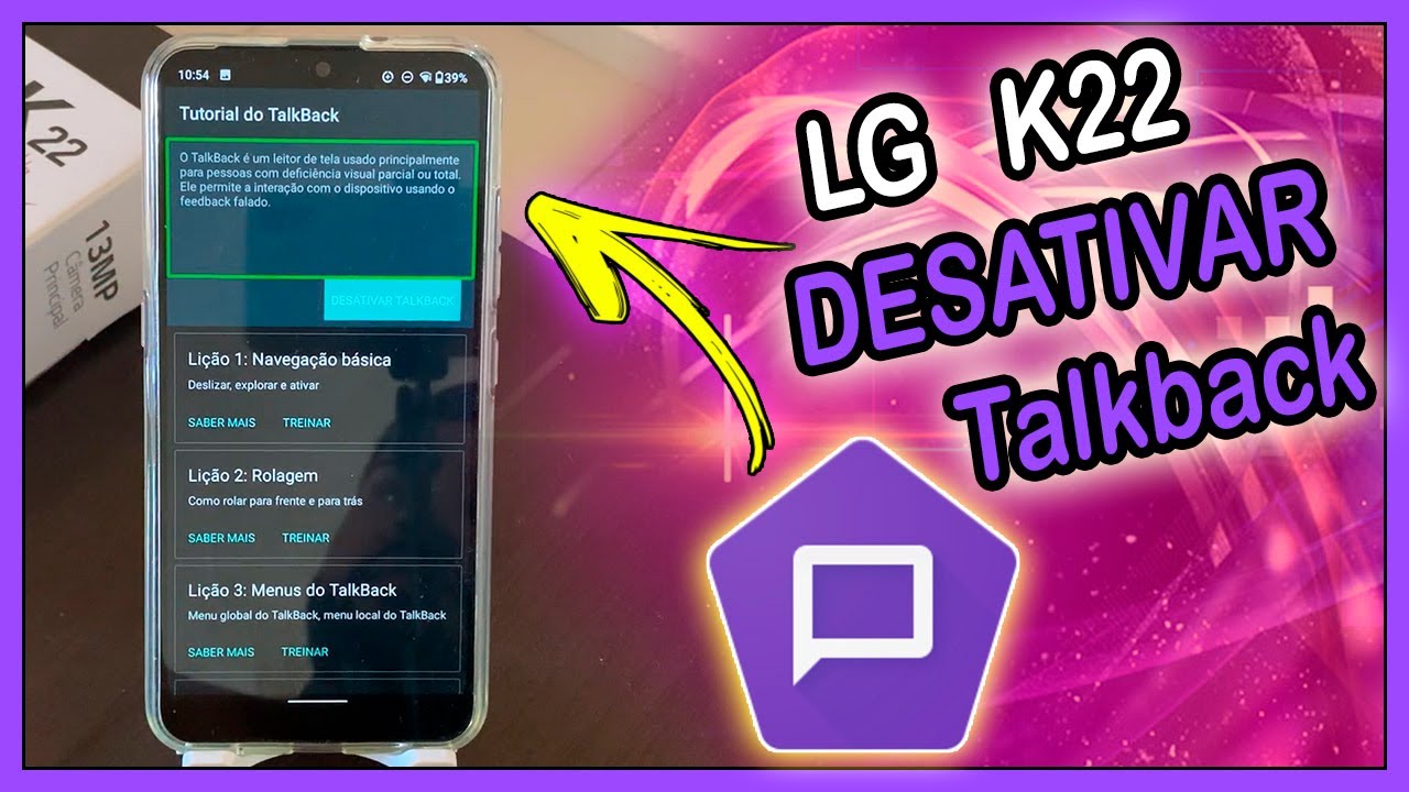 Como Desativar O Talkback No LG K22 YouTube