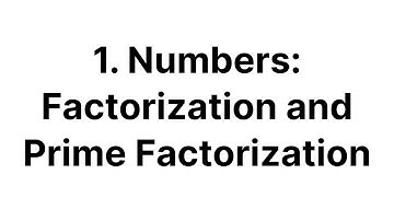 #001 Numbers: Factorization and Prime Factorization | 4024 O Level Mathematics | CAIE IGCSE