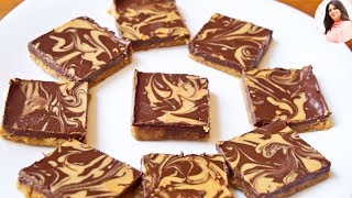Easy No Bake Chocolate Peanut Butter Bars Recipe, Eggless & Without Oven, Kids Special, desserts.