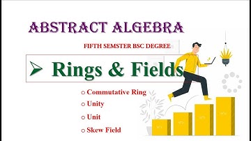 Rings and Fields| Abstract Algebra| Commutative Ring| Unity| Unit| Division Ring|