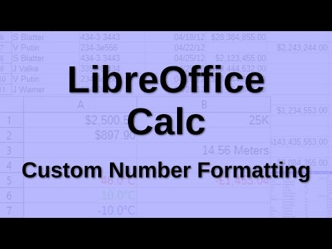 LibreOffice Calc - Custom Number Formatting