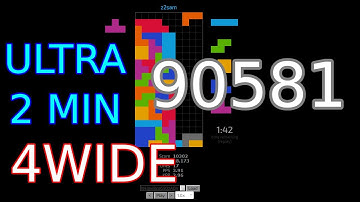 Tetris Ultra 2 Minutes using 4 wide - 90581 score by z2sam (451 lines sent)