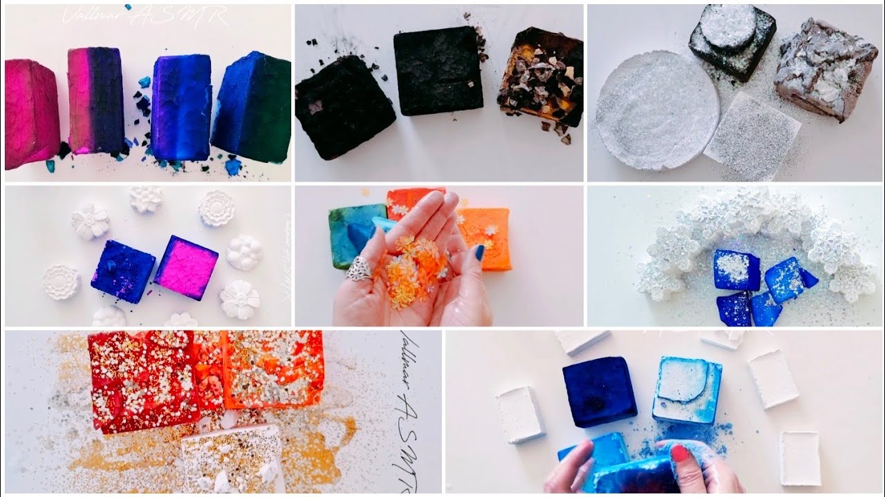 @vallmarasmr Crispy/Crunchy/ Soft/Powdery Dyed/ Reformed Gym Chalk ...