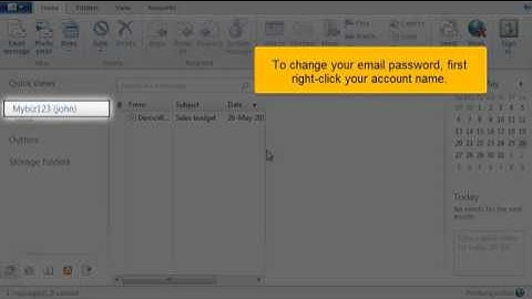 How to change your email password in Windows Live Mail?