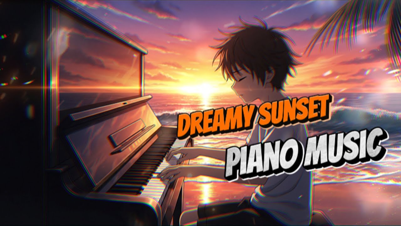 Relaxing Music 1 Hours Sunset Piano Music for Deep Sleep 🌅stress relief ...