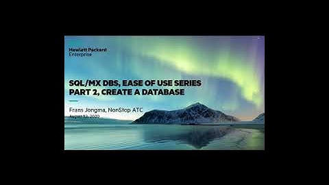 NonStop SQL/MX DBS Create Database