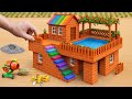 DIY Mini Tractor Road Construction with Brick Bridge & Water Supply Project | Mini Truck Build