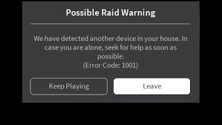How to get error code 1001 on Roblox