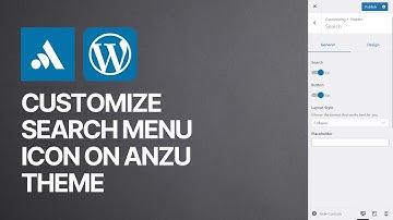How To Add & Customize Search Menu Icon & Field on Anzu WordPress Theme Free 🔍