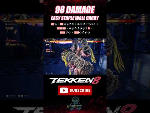 Fahkumram 98 DAMAGE Staple Combo Tekken 8 Season 2 #tekken8 #shorts #youtubeshorts