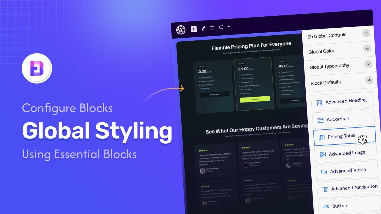 How to Configure Global Styles in Gutenberg Blocks?