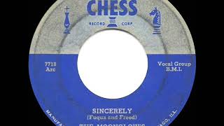 1955 HITS ARCHIVE: Sincerely - Moonglows chords