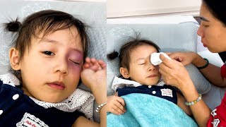 The mom's pain when seeing Diem's swollen and bruised eyes, but...