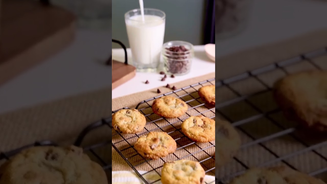 Nothing beats a fresh-baked cookie and a cold glass of milk! 🍪🥛