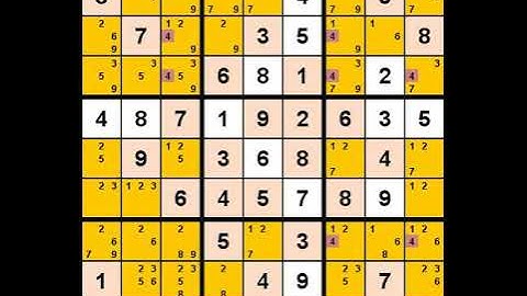 How to Solve Los Angeles Times Sudoku Impossible October 25, 2020 - X-Wing, Hidden Triple Subset