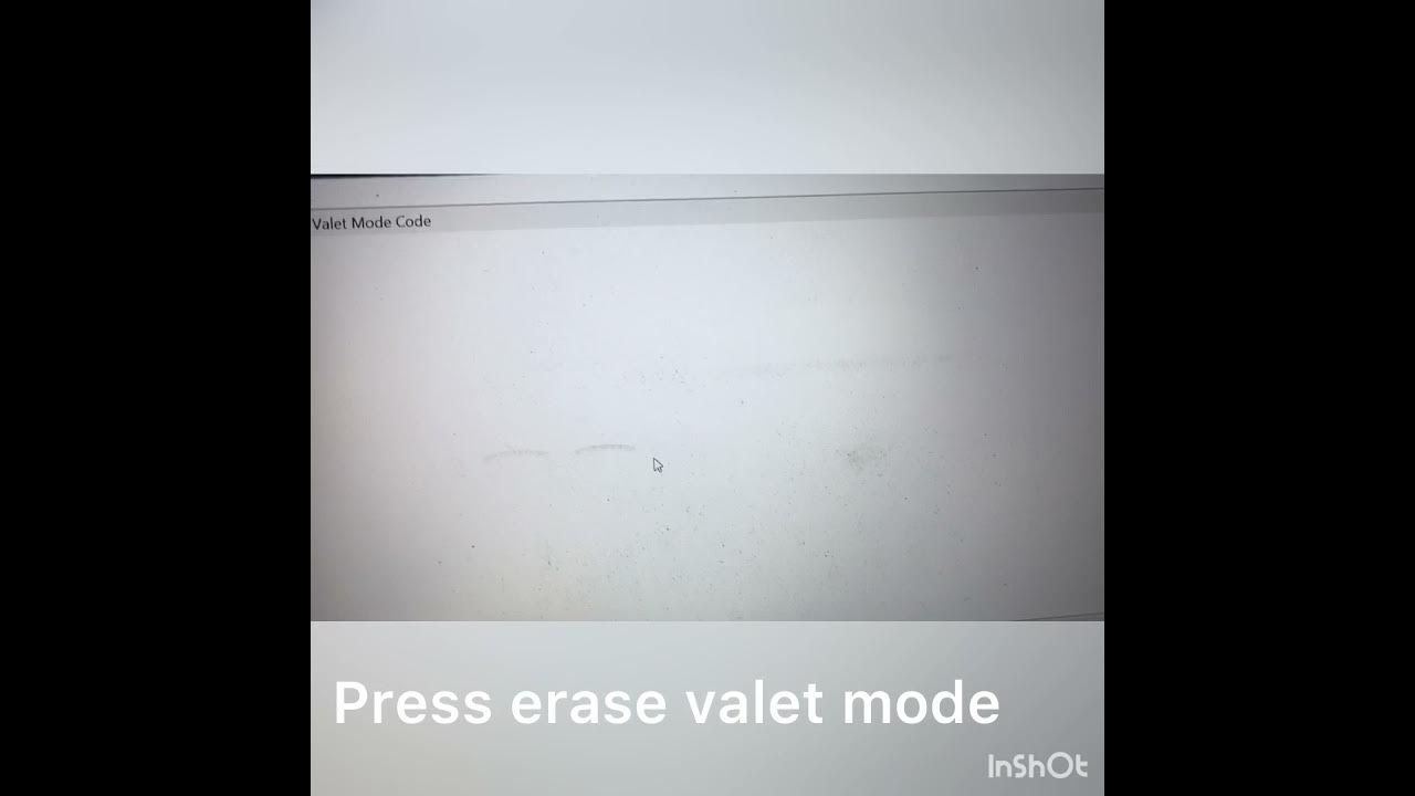 how to unlock valet mode if password cadillac/chevrolet/gmc