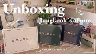 Unboxing Jungkook’s album GOLDEN - complete set (all versions) 💚