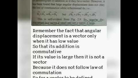 Angular Displacement(θ):Vector or Scalar?