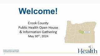 Crook County Public Health Open House & Information Gathering