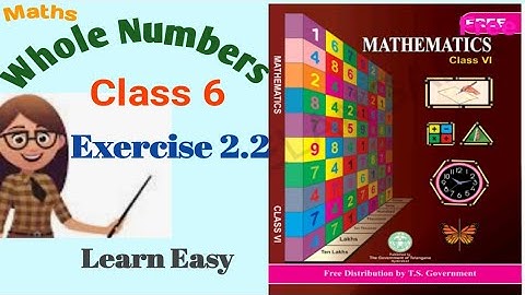 #Wholenumber |Class6th Maths whole Numbers Exercise 2.2 |Class6 ch.2 Exercise2.2 problems in Telugu
