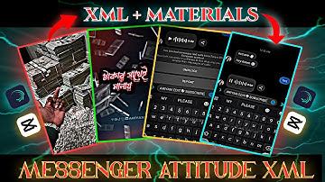 MONEY IS LOVE 💸 BOY ATTITUDE 😎 MESSENGER CHAT XML 🌈 NEW XML FILE ❤️‍🔥🥀 XML FILE ALIGHT MOTION 🔰 #xml