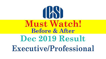 CS Executive Result 2020 and CS Professional result Dec 2019 | ICSI Result 2020