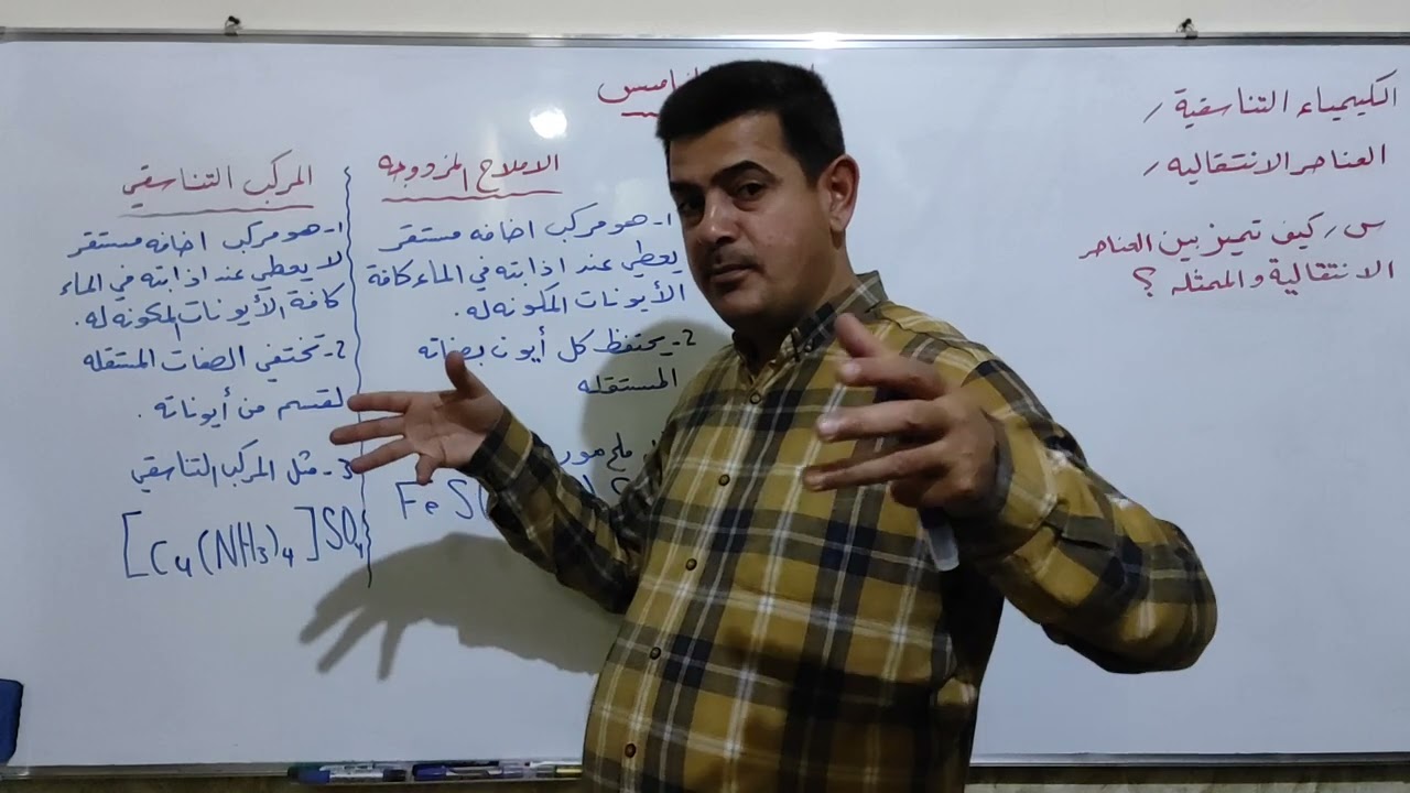 الفصل الخامس المقدمة والفرق بين الملح المزدوج والمركب المعقد