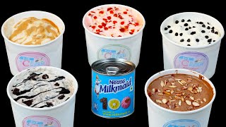 बिना दूध, बिना चीनी केवल 2 चीज़ो से झटपट बनाये बाज़ार जैसी 5 ICE CREAM Nestlé MILKMAID