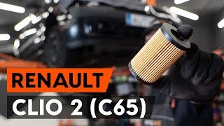 Kako zamenjati oljni filter in motorna olja na RENAULT CLIO 2 (C65) [VODIČ AUTODOC]