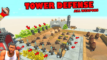TOWER DEFENSE but in ANIMAL REVOLT BATTLE SIMULATOR All Weapon and ALL UNITS with SHINCHAN and CHOP