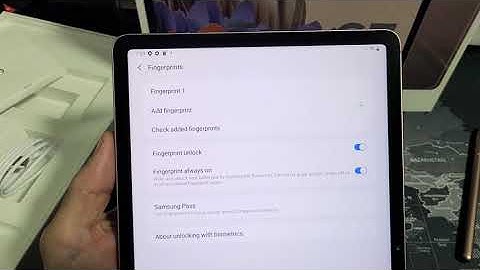 Galaxy Tab S7/S7+: How to Remove/Delete Fingerprint Password