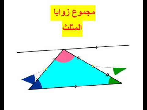 مجموع زوايا المثلث