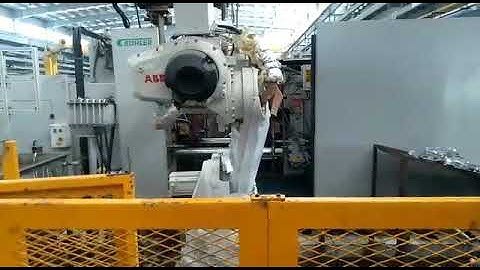 ABB Robot at Industrial automation System..  Die Casting for Hero Part