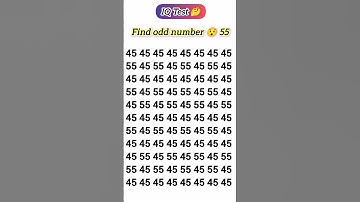 Find odd number 55#maths#riddels#puzzle#queddle#canyouanswer #riddle#quiz#upsc#gk