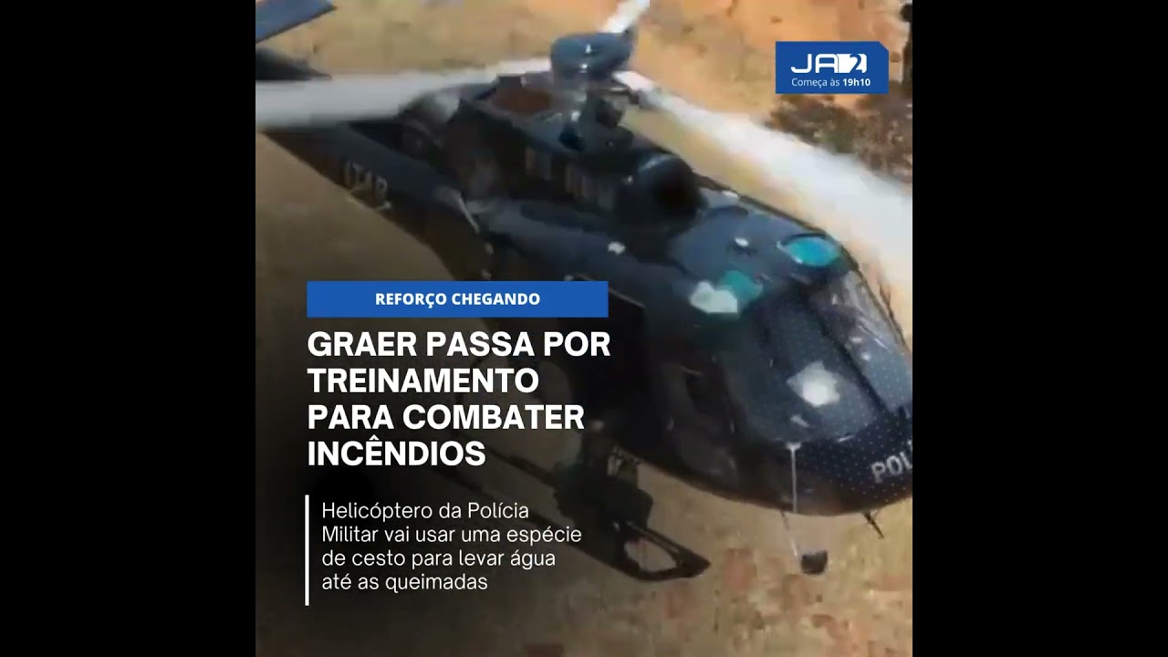 O helicóptero da PM vai ajudar a combater incêndios em Goiás. #rioverde #goiás #2026 #agro #rvd #rv