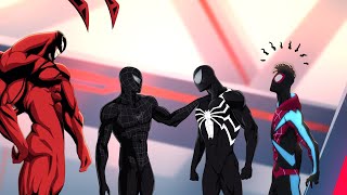 Bully maguire and Carnage and Venom Reacts to Miles and Bully Lowenthal  suits.