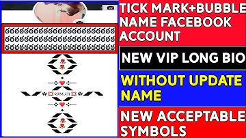 How to make invalid Bubble Name Facebook Account 2020 || Without update Name
