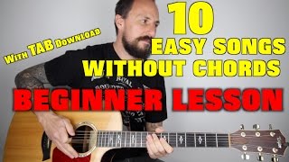 Video thumbnail of "10 EASY Songs Without Chords For Beginners"