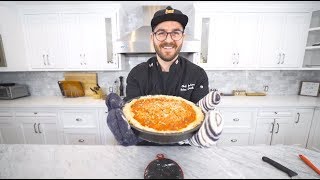 making and eating my first ever deep dish pizza