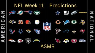 NFL ASMR - NFL Week 11 Predictions - Sports ASMR