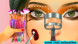 Visual ASMR: Eye Stone Removal and Sebum Extrusion|women gettingforehead shave |Sebum extrusion ASMR