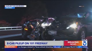 Good samaritans help person amid massive pileup on 101 Freeway