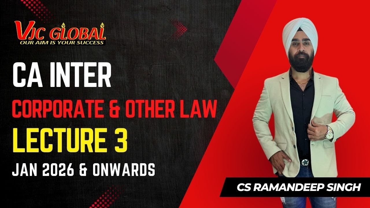 CA Inter Law | Introduction Lecture 3 - YouTube