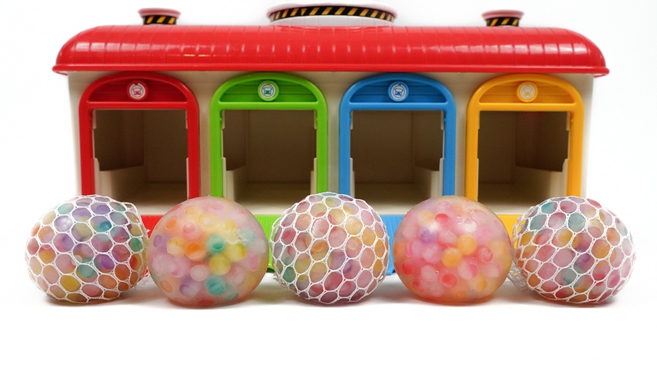 Satisfying Garage ASMR | Oddly Satisfying Rainbow Squishy Balls Squeeze ...