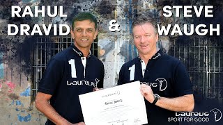 Rahul Dravid and Steve Waugh in London - Laureus Sport for Good Foundation