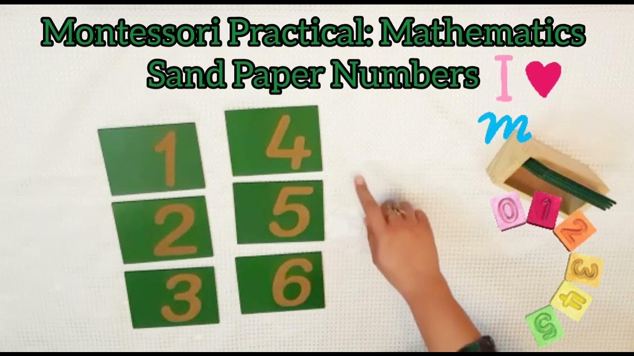 Montessori Practical Mathematics Sand Paper Numbers YouTube