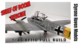 FULL BUILD! | 1/48 Revell BF 110 | Shelf Of Doom Rescue Video | Plastic Scale Model German WWII