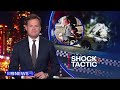 Terrifying moment allegedly stolen car barrels towards man | 9 News Australia
