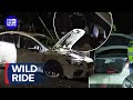 Terrifying moment allegedly stolen car barrels towards man | 9 News Australia