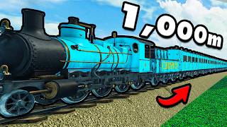 I Made The *LONGEST* Train In Roblox Steam And Steel! (1,000m+)